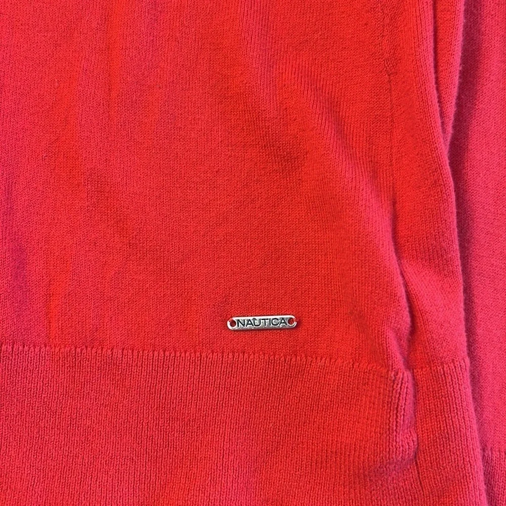 Women’s red Nautical button up cardigan size medium. - Picture 6 of 7
